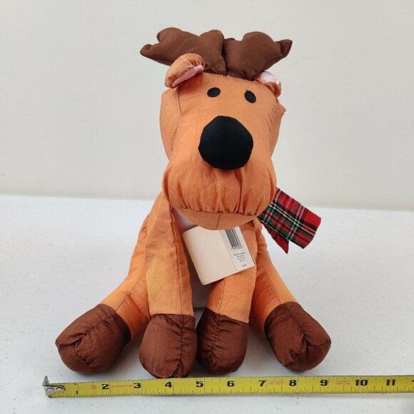 Gibson Greetings Plush Nylon REINDEER XMAS Stuffed Animal Soft Toy VTG 1993 Tag - Picture 11 of 11
